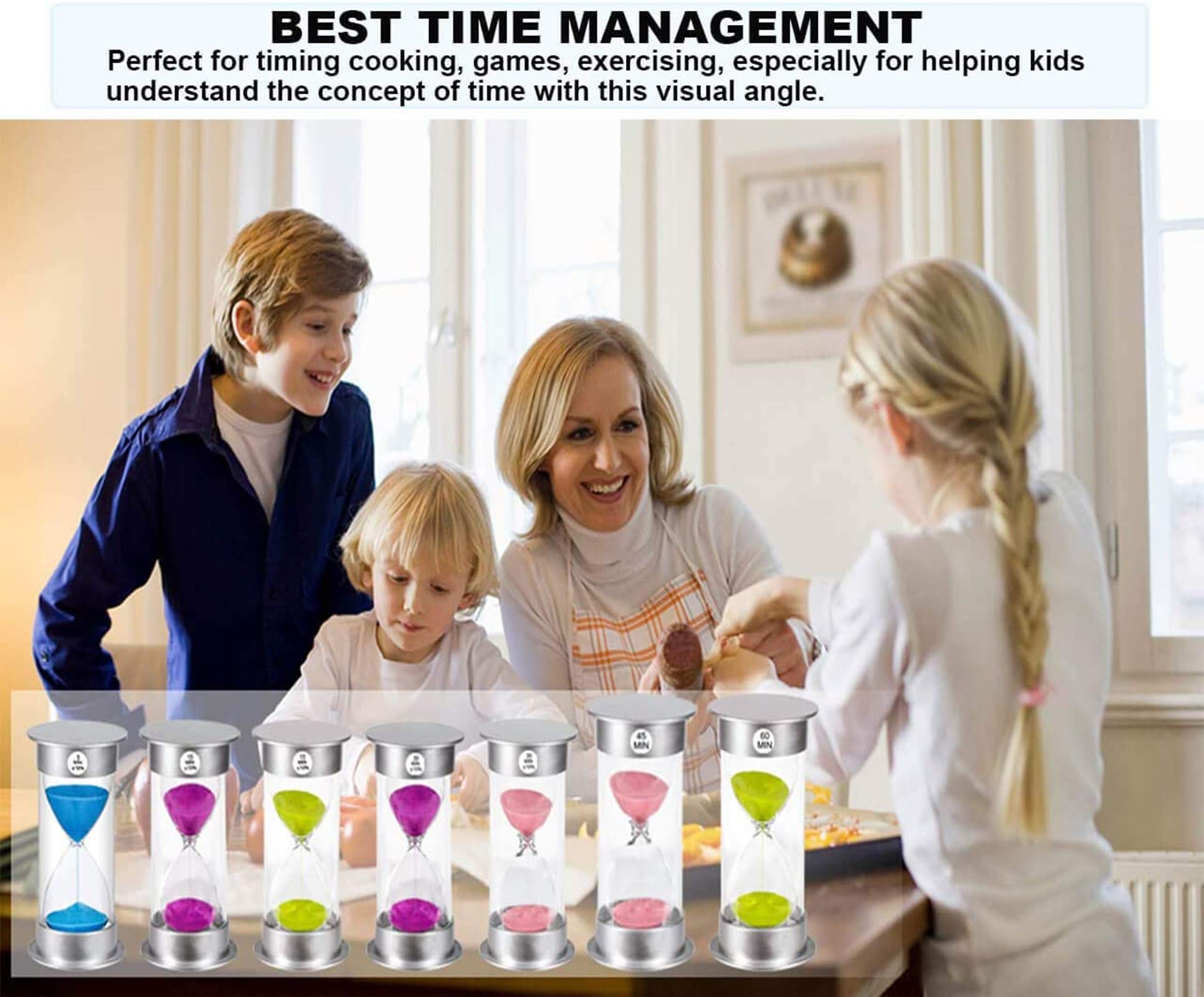 Sand Timer 10 Minute Hourglass Timer, Plastic Sand Clock 10 Minutes, Large Sand Watch 10 Min, Hour Glass Sandglass Timer For Kid